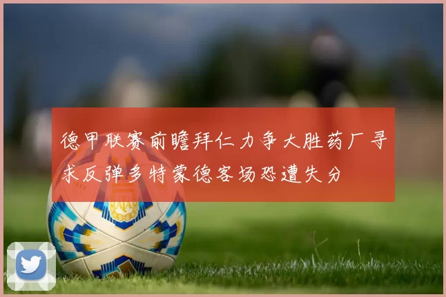 德甲联赛前瞻拜仁力争大胜药厂寻求反弹多特蒙德客场恐遭失分